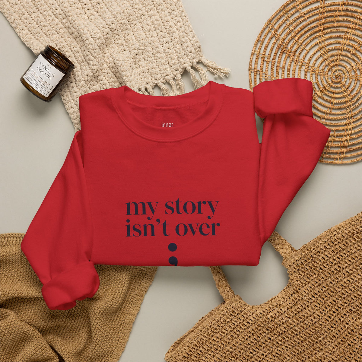 My Story Isn’t Over Semicolon Sweatshirt