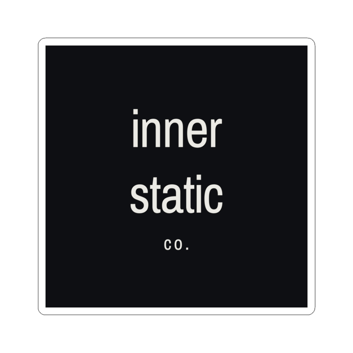 Inner Static Co. Minimalist Kiss-Cut Sticker